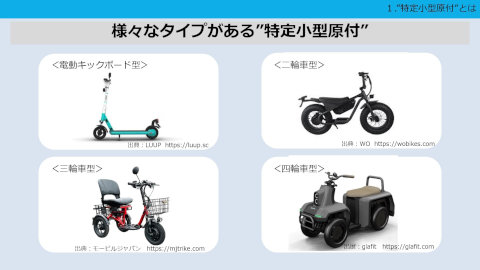 21 『次世代モビリティの主役となるか!?  多様化する“特定小型原付”』　1. “特定小型原付”とは サムネイル